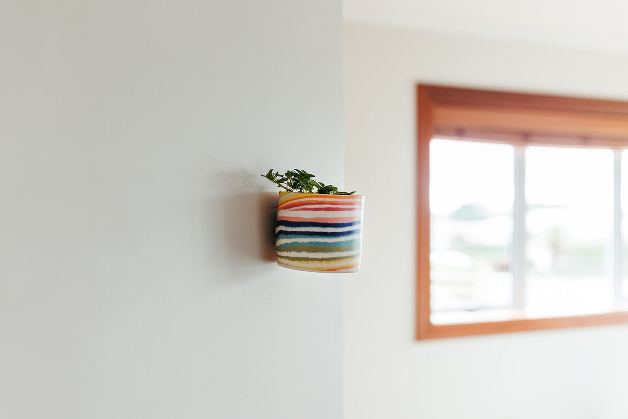 Nerikomi Planter Hanging Striped