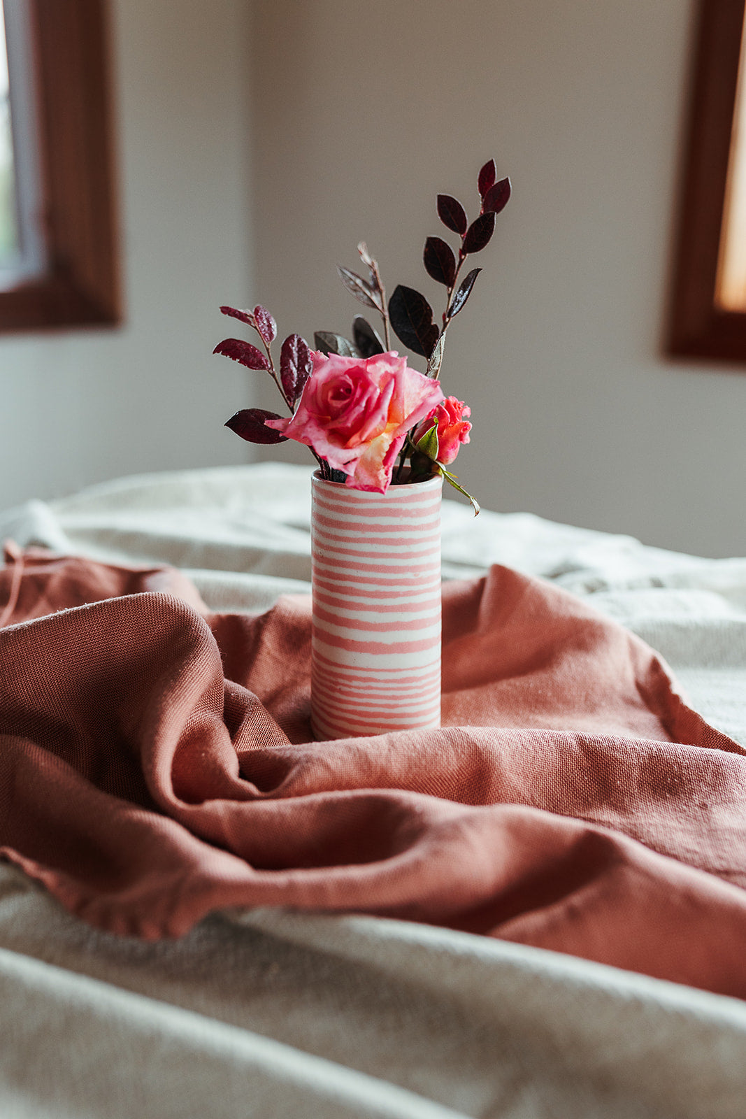 Nerikomi Skinny Vase Striped