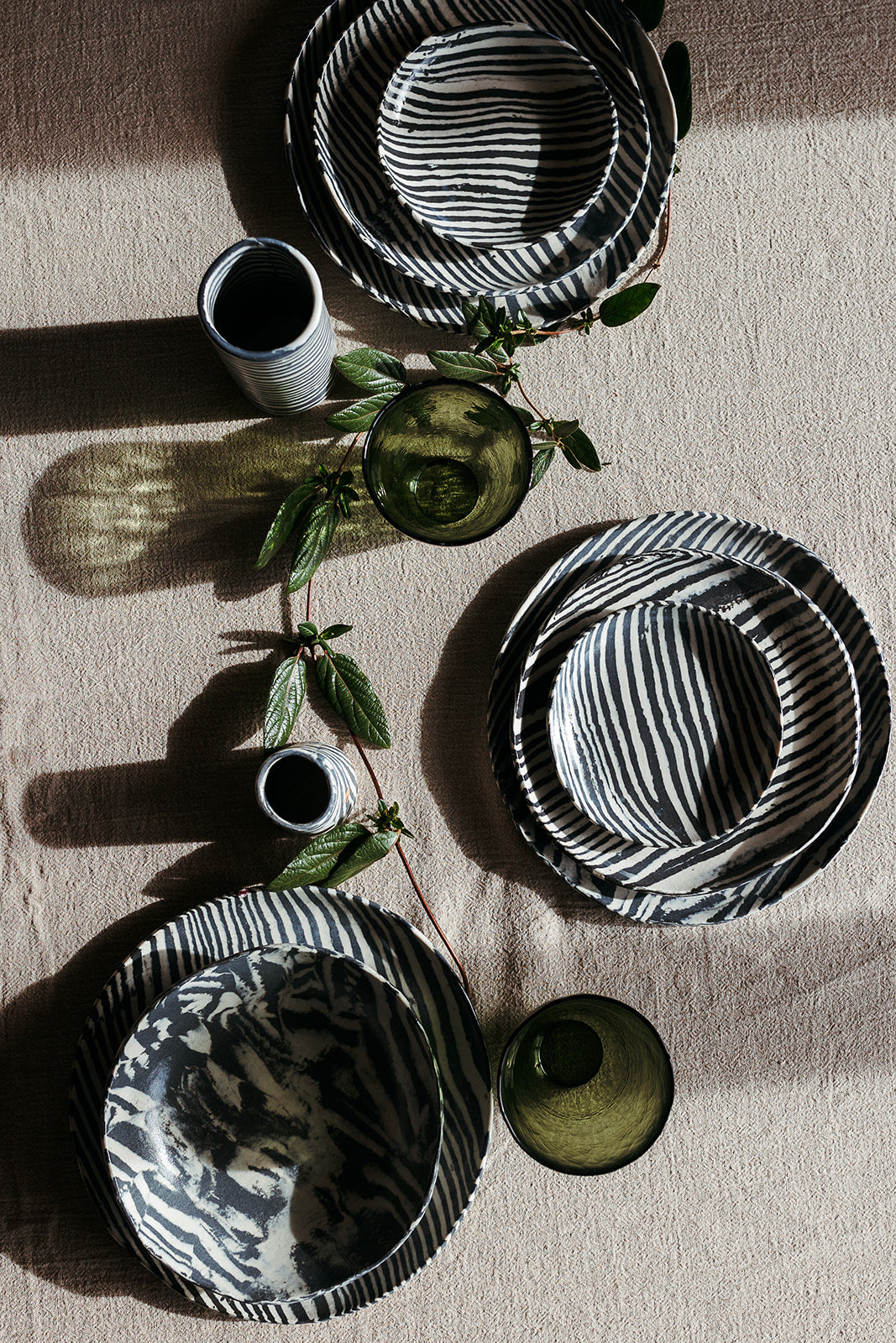 Nerikomi Plate Striped