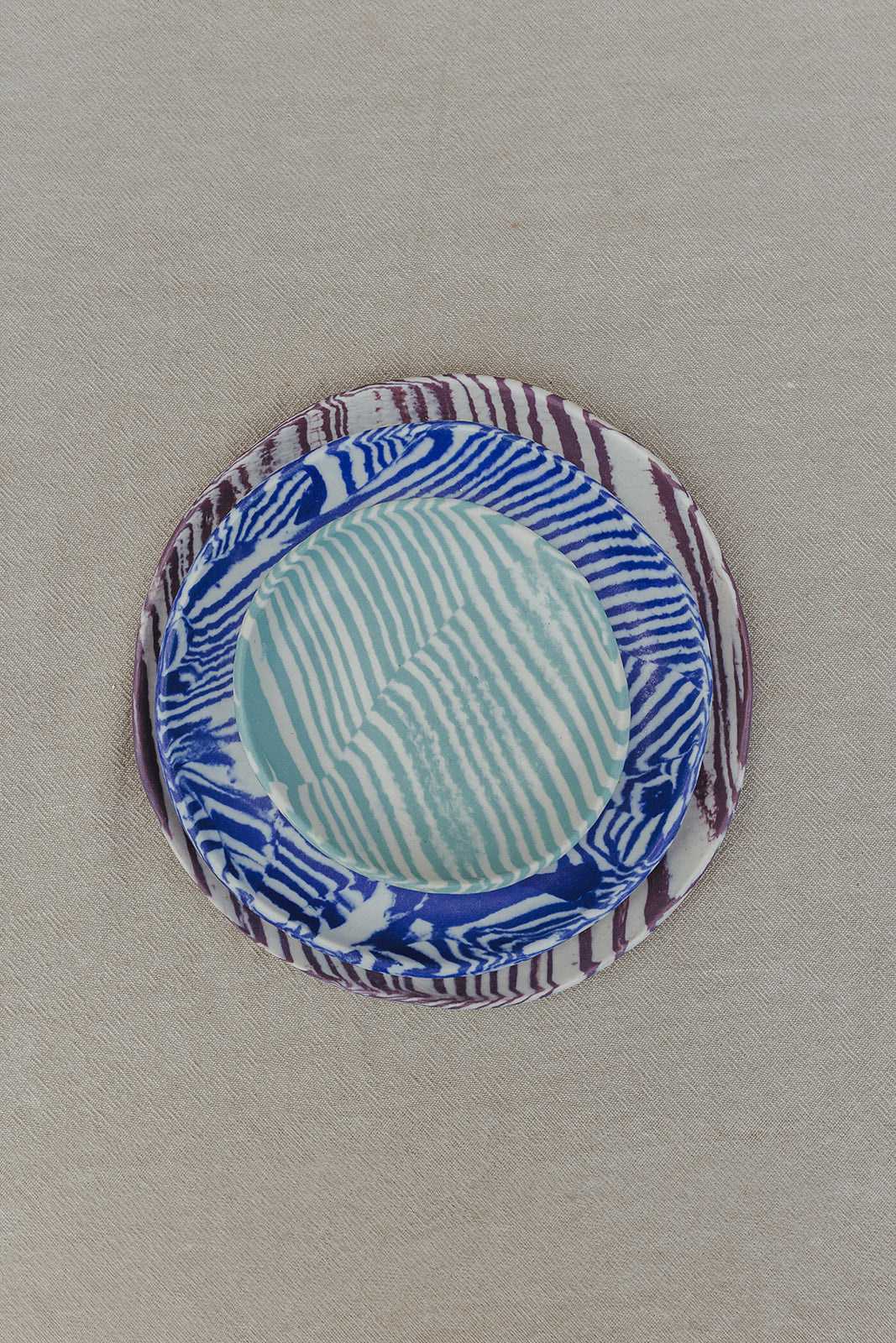 Nerikomi Plate Striped