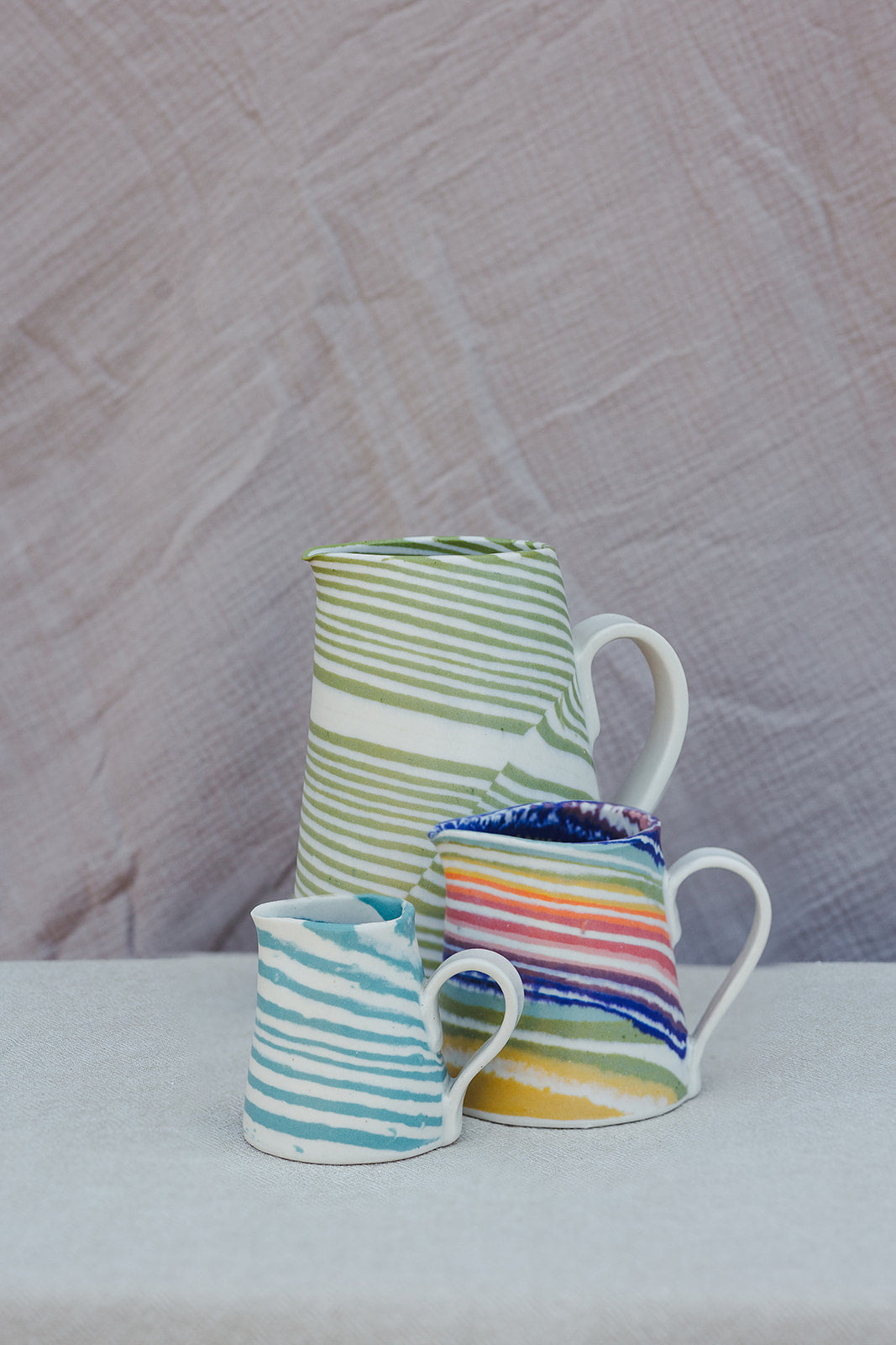 Nerikomi Jug Striped