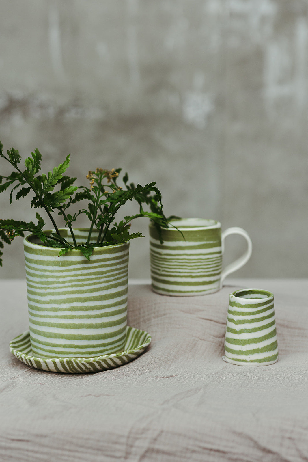 Nerikomi Planter Striped
