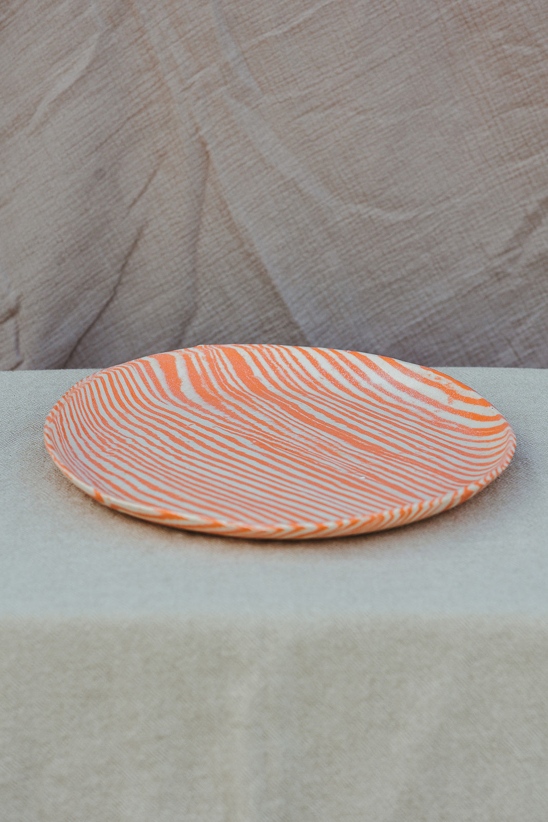 Nerikomi Cake Platter Striped