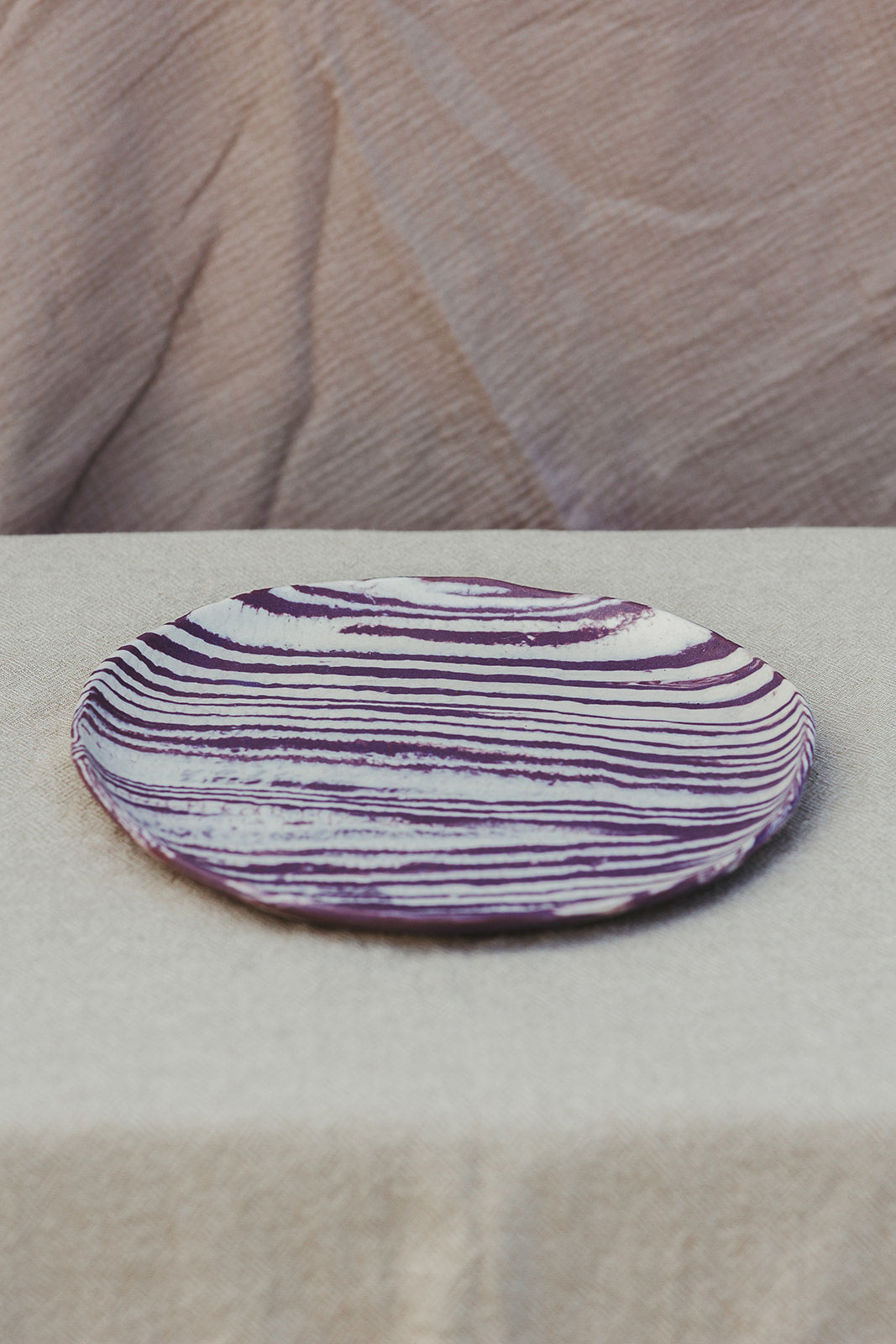 Nerikomi Plate Striped
