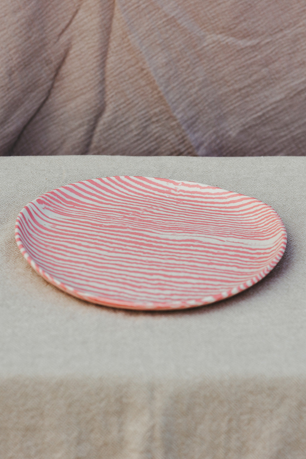 Nerikomi Cake Platter Striped