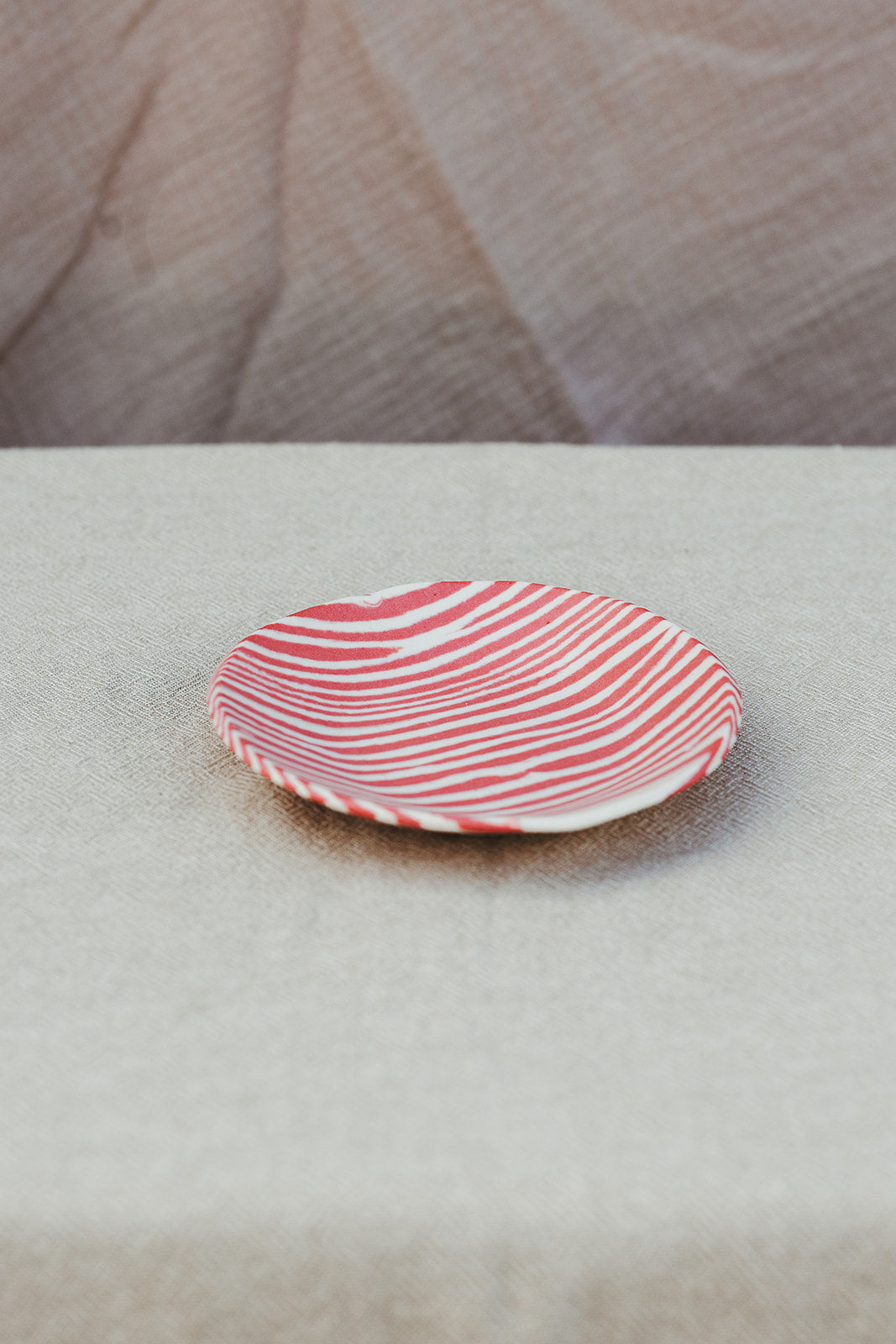 Nerikomi Flat Dish Striped