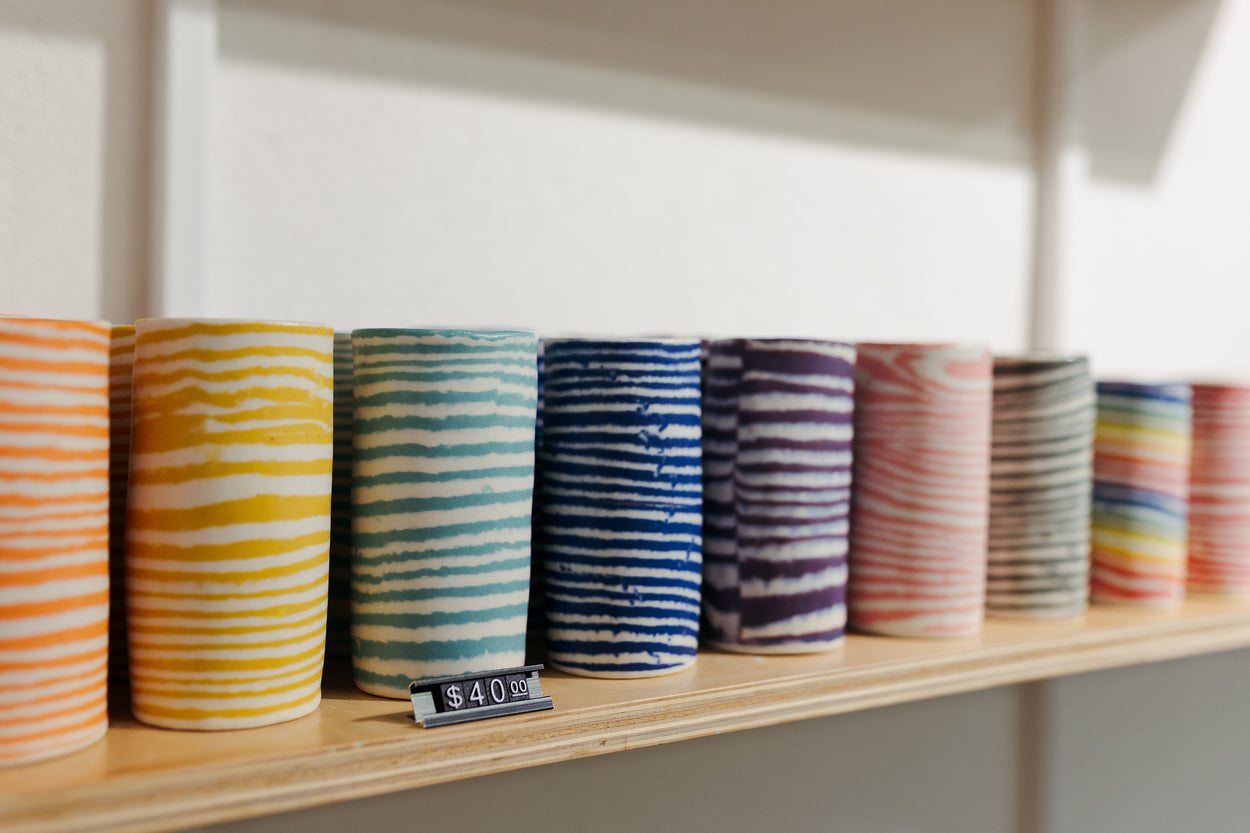 Nerikomi Skinny Vase Striped