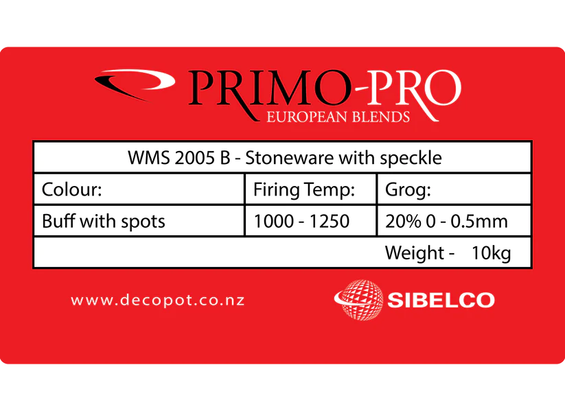 Primo Clay WMS 2005 B Stoneware with Speckle