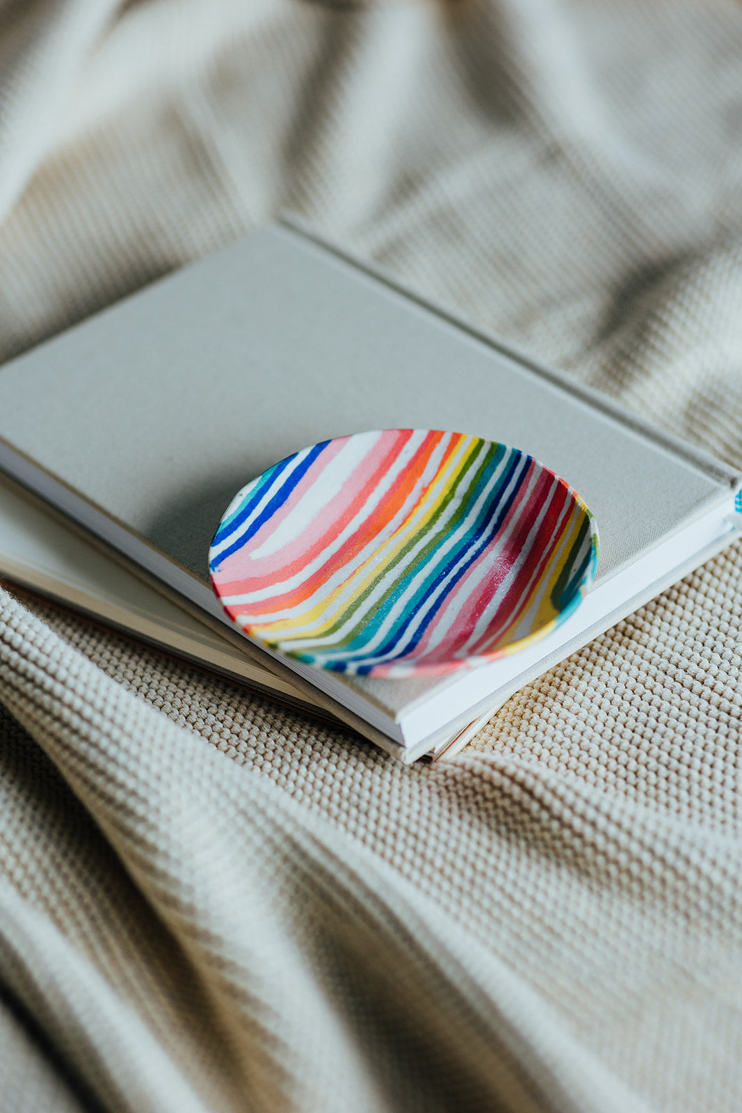 Nerikomi Flat Dish Striped