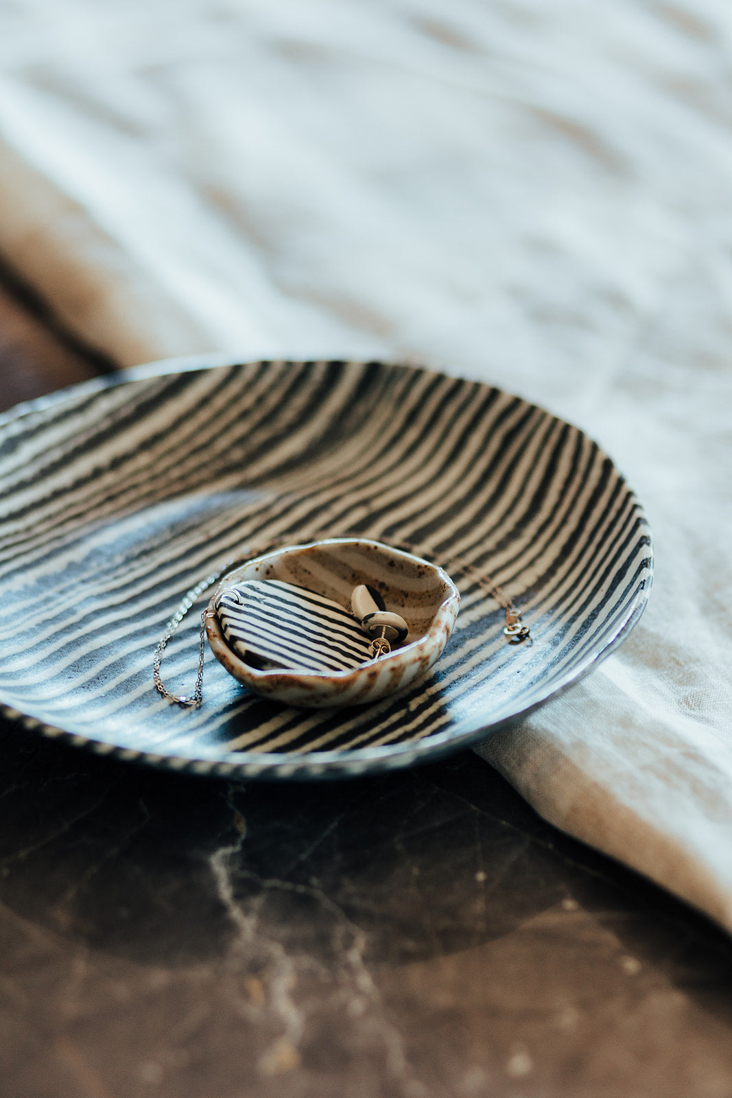 Nerikomi Pasta Bowl Striped