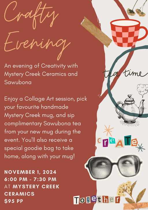 Evening of Creativity with Mystery Creek Ceramics and Sawubona