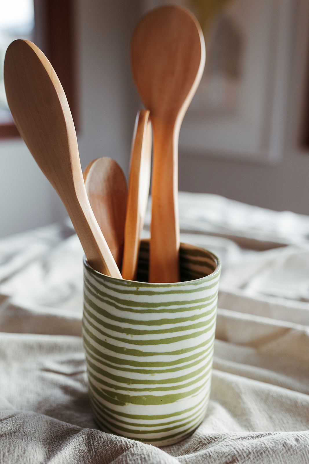 Nerikomi Cutlery Holder Striped