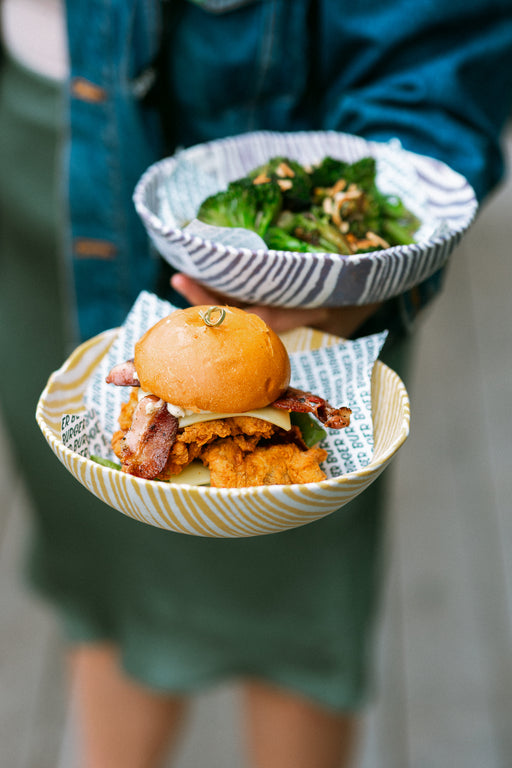 Nerikomi Salad Bowl Striped