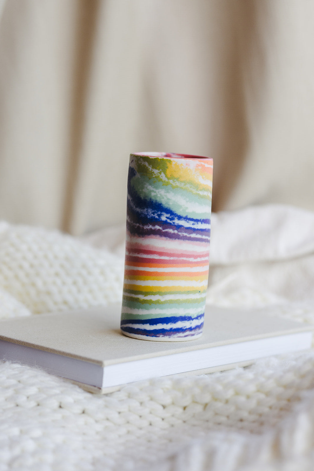 Nerikomi Skinny Vase Striped
