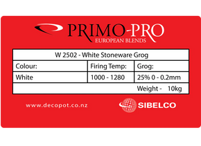 Primo Clay Atelier W 2505 White Stoneware Grog