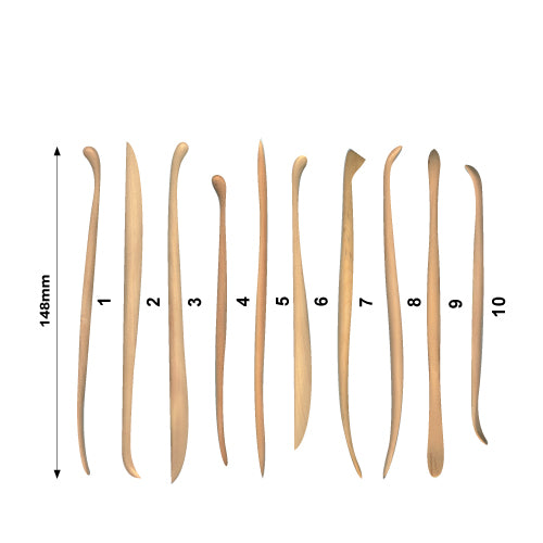Wooden Modeling Tool 10 Pack