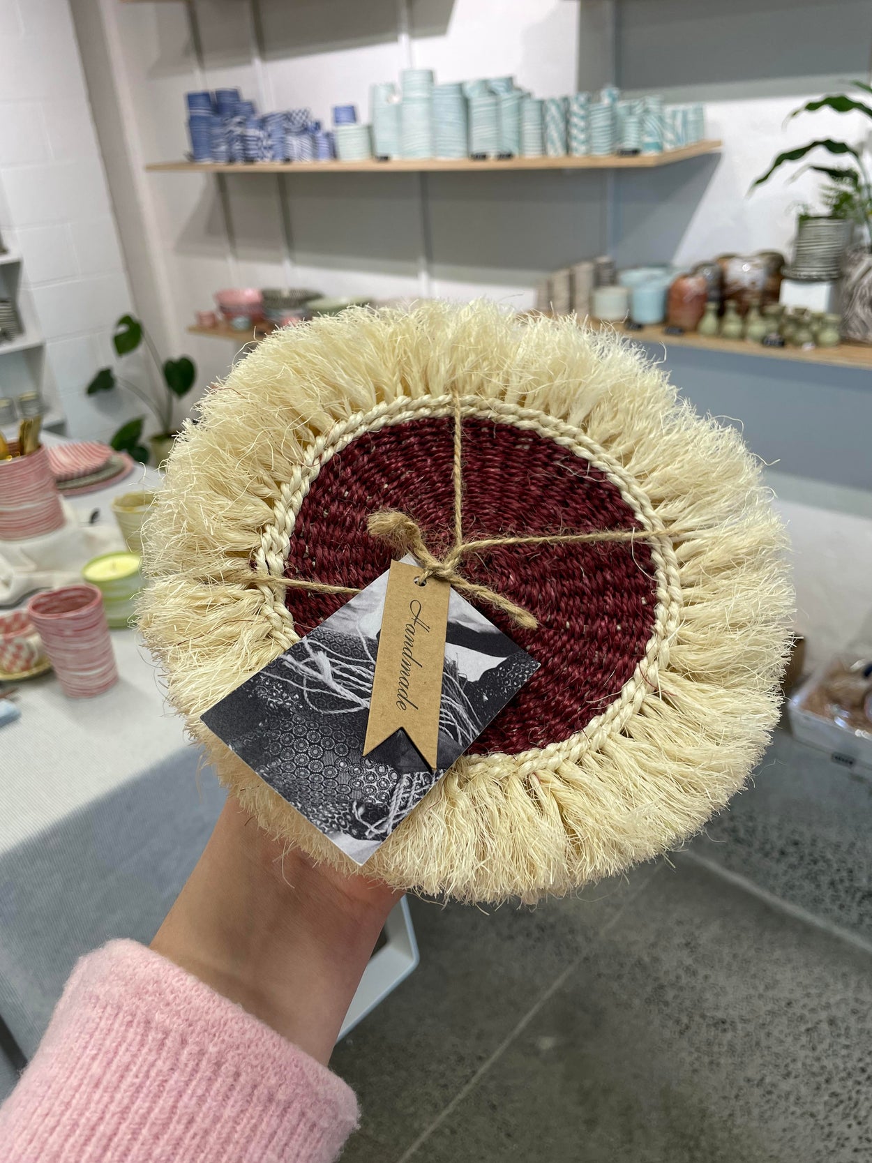 Sawubona Fluffy Sisal Coasters