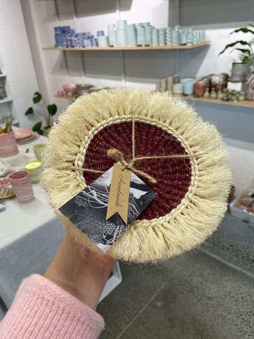 Sawubona Fluffy Sisal Coasters