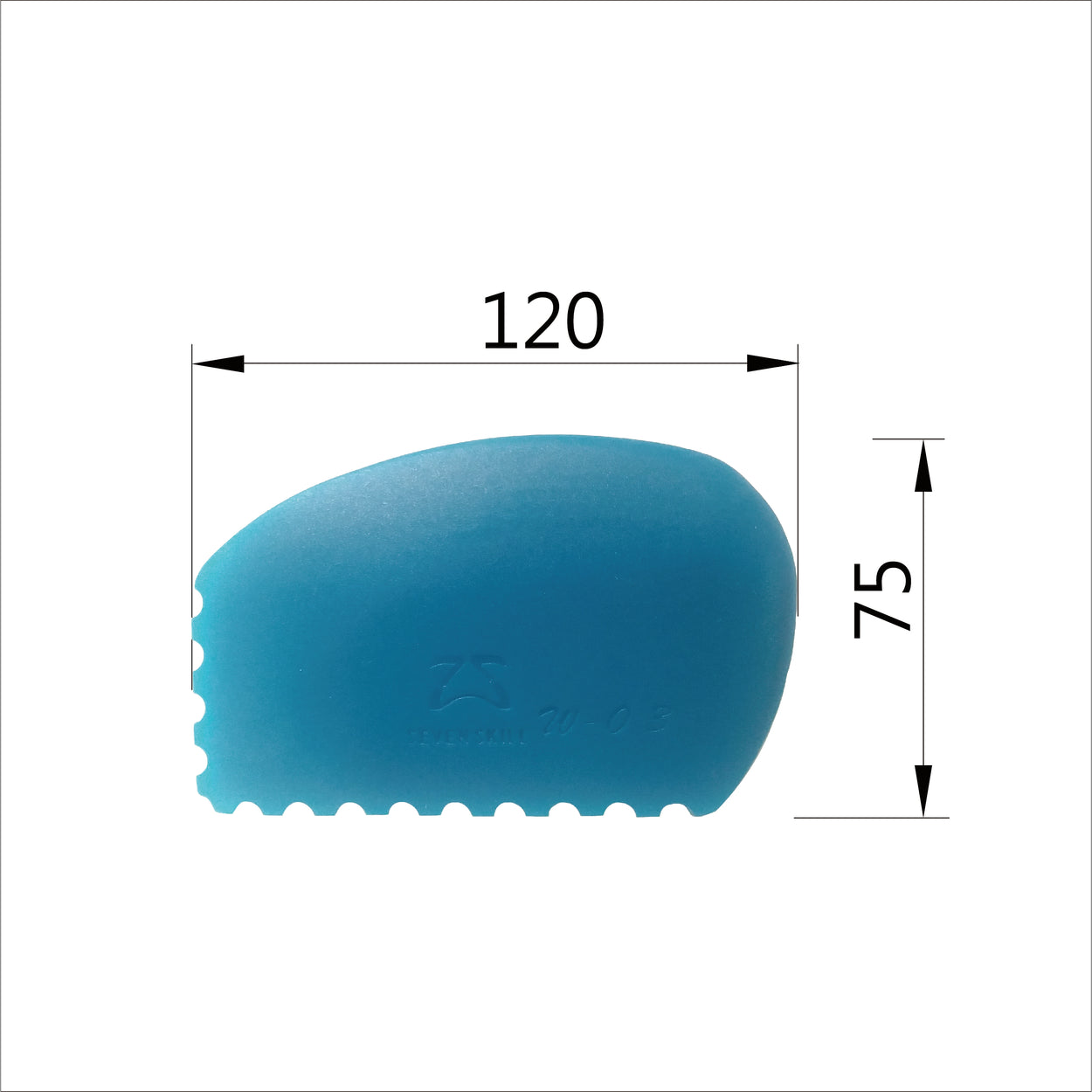 Firm Silicone Rib Blue Textured